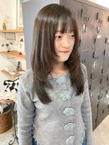 ヘアーアイストゥーレ(HAIR ICI TRE)&nbsp;ブリーチなしダブルカラー透明感オリーブグレージュ担当渡辺聖