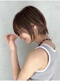 【GEEKS渋谷】ハンサムショートウルフ/グレージュ/春カラー/小顔