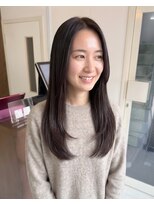 零秒女髪 千里丘店 艶カラーで叶える上品ロングストレート美髪髪質改善艶髪艶感