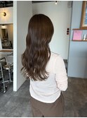 オリーブベージュ、レイヤーカット