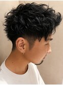 ツイストスパイラルパーマ/スパイキーショート/ツーブロック