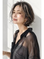 アッシュ 学芸大学店(Ash)&nbsp;ショートボブ/大人女性/グレーアッシュ/白髪ぼかし/脱白髪染め