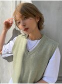 大人かわいいエアリーミディ/ショートパーマ