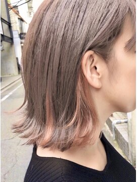 ロコスピアーズ(ROCO SPEARZ) クリームグレージュ × ベイビーオレンジ インナーカラー