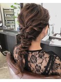 kana ヘアセット 編みおろし