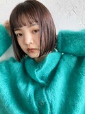 ぱつっとミニボブ_チェリーブラウンフェミニンロング_9067