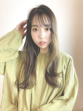 フィーカ(fiica) シースルーバング ゆるウェーブロング