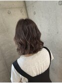 肩ラインボブ　チョコレートブラウン　おおたかの森