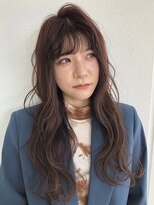 ヘアークリアー せんげん台&nbsp;大人可愛い 艶レッドブラウン シースルーバング 韓国