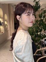 ヘアセット×ヘアアレンジ×編み下ろし×ゆるふわセット×ロング