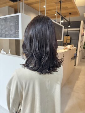 ライリー(riley) ラベンダーグレー×ミックス巻き【透明感カラー/岡崎】