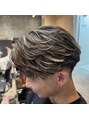 メンズサロン ガウディ 三宮店(men's salon Gaudi) フェザーパーマ×ハイライトスタイル。立体感が出やすくなります
