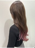 20代30代ダブルカラーブリーチ立体感グラデーション透明感