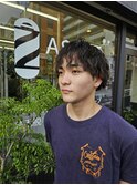 ツイストパーマ　ツーブロック