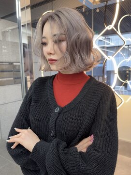 ラ キング(LA KING) ミディアムヘア/デザインカラー/フェイスフレーミング/栄駅