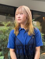 オムズ(OM's)&nbsp;レイヤーカット/デザインカラー/イエロー/ローライト/ミルクティ