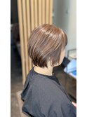 明るい白髪染め×ショート