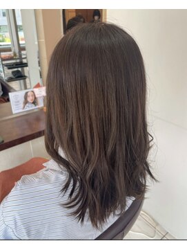 髪質改善/顔周りレイヤーカット/グレージュ[千葉/千葉駅]