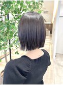 ボブ外はねストレート