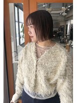 ユエ(Yue) ぷつっとボブ × 暖色ブラウン