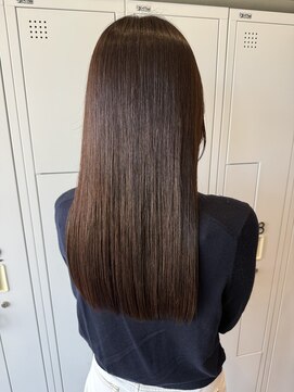 ラーム 宇部高校前店(rame) 切りっぱなしスタイル、オリーブブラウンカラー、髪質改善