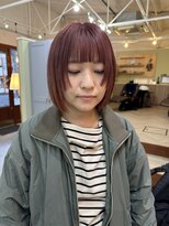 キュオンシア(CUEON. ciea) ミニボブ×ピンクカラー