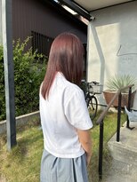 ロルヘアー(Lol.hair)&nbsp;顔周りレイヤー　ブリーチ無しレッド