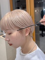 スタン 渋谷(Stam)&nbsp;ミルクティーブロンドショートハイトーンレイヤーショート渋谷