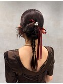 【韓国タイトスタイル】銀座/ヘアセット/カチモリ/リボンヘア