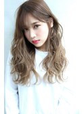 【Blanc/梅田】無造作カール/ベージュカラー/セミロングh