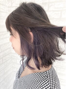 ジーナ 梅田(Zina) 褪色もキレイに＊インナーデザインカラー＊パープル