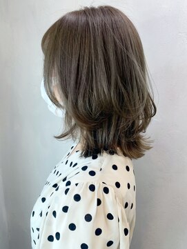 アイティーバイアルバム 八王子店(IT by ALBUM) オリージュボブレイヤー_かきあげロングマロンベージュ_ba328061