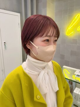 ローウェ 渋谷(Louwe) ショート×ピンクブラウン【Louwe 渋谷 mitsuki】