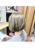 さりげないハイライトボブ