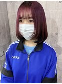 ピンクバイオレットのアンブレラカラー