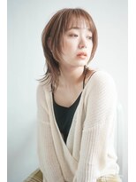 ベンジー 仙台店(benji)&nbsp;眉バングウルフ×アッシュブラウン