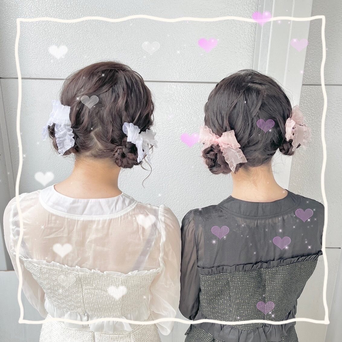 双子コーデ ヘアセット：L162295761｜秋葉原コットン ヘアセット専門店