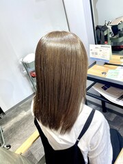 ミディアム/髪質改善/オリーブアッシュ