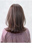 レイヤーカットレイヤーロンググレーベージュ_ba474141