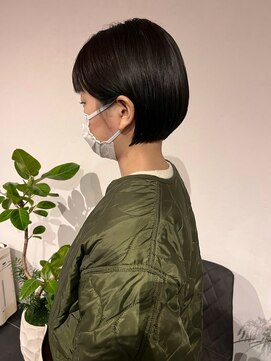 カフ(CAF) CAF松本/ボブとショートの間/ダークアッシュ/大阪/心斎橋