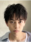 緩めシャドウパーマメンズマッシュウルフカットbtsテテグク渋谷