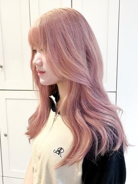 ベレーザ 渋谷(BELEZA) 9352ベビーピンクカシスレッドハイトーンカラー韓国ワンホンヘア