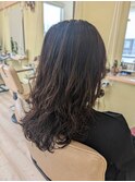 ゆるめ巻き髪風パーマ