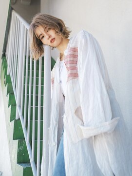 らふる 外ハネ ニュアンスウェーブボブ