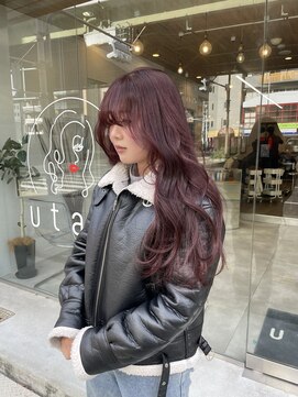 ウタリ(utari) こっくりワインレッド【難波 桜川/髪質改善】
