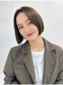 【ストレートタイトボブ×ナチュラルブラウン】大人ミニマムボブ