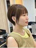 ☆ココアベージュ小顔オリーブグレークラゲヘアーショート[船橋]