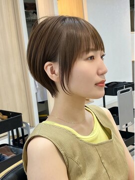 トト 船橋店(toto.) ☆ココアベージュ小顔オリーブグレークラゲヘアーショート[船橋]