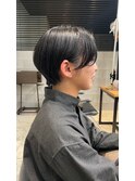 暗髪ハンサムショート