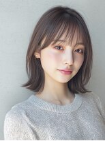リンクエン(Link enn) ワンレンボブ/ミルクベージュ